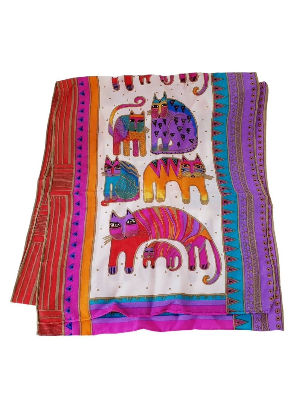 Vintage Laurel Burch Silk Scarf